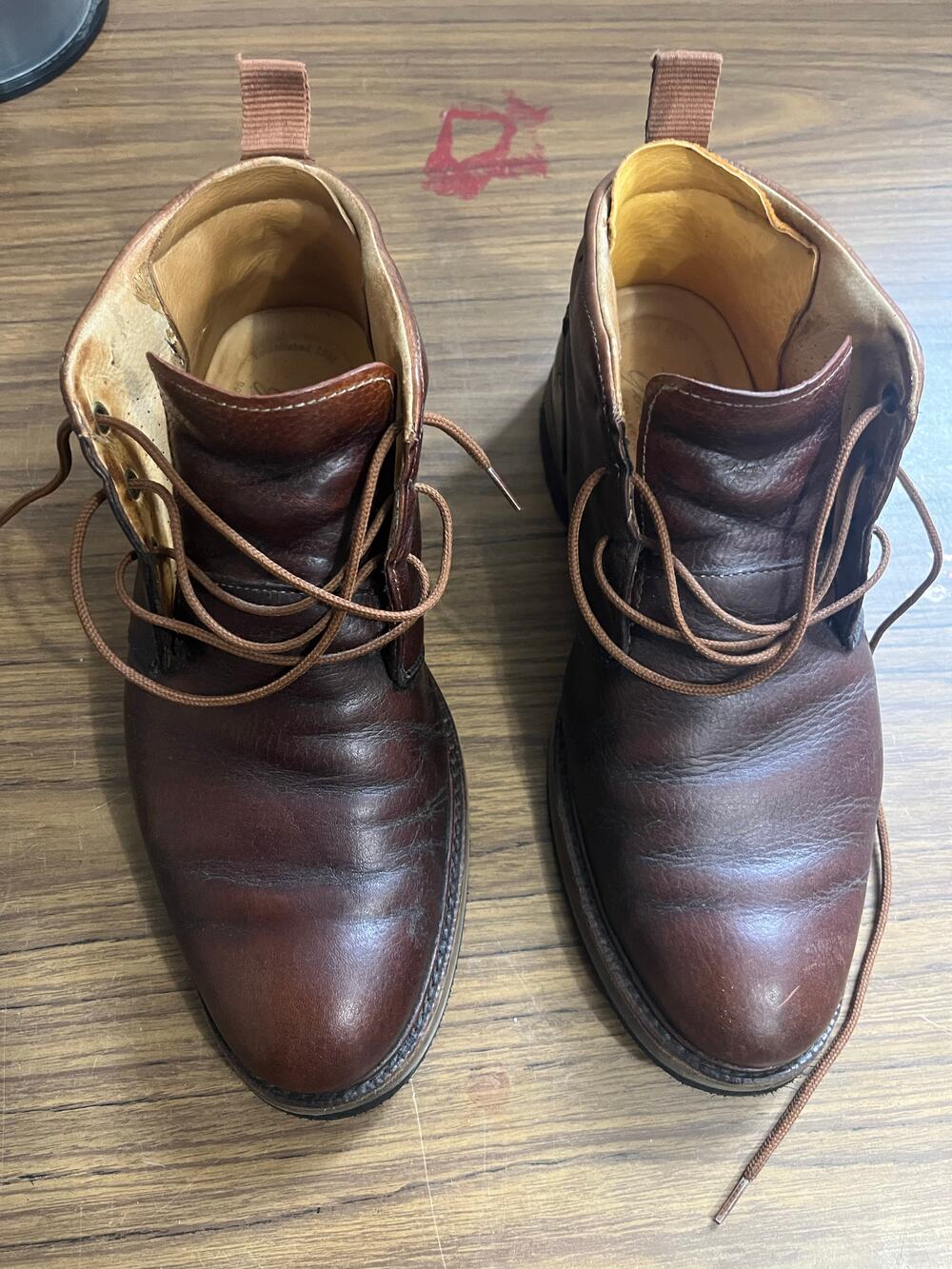 Sperry top sider gold cup chukka boots brown leather lace-up